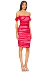 walter midi dress with winglet sleeves