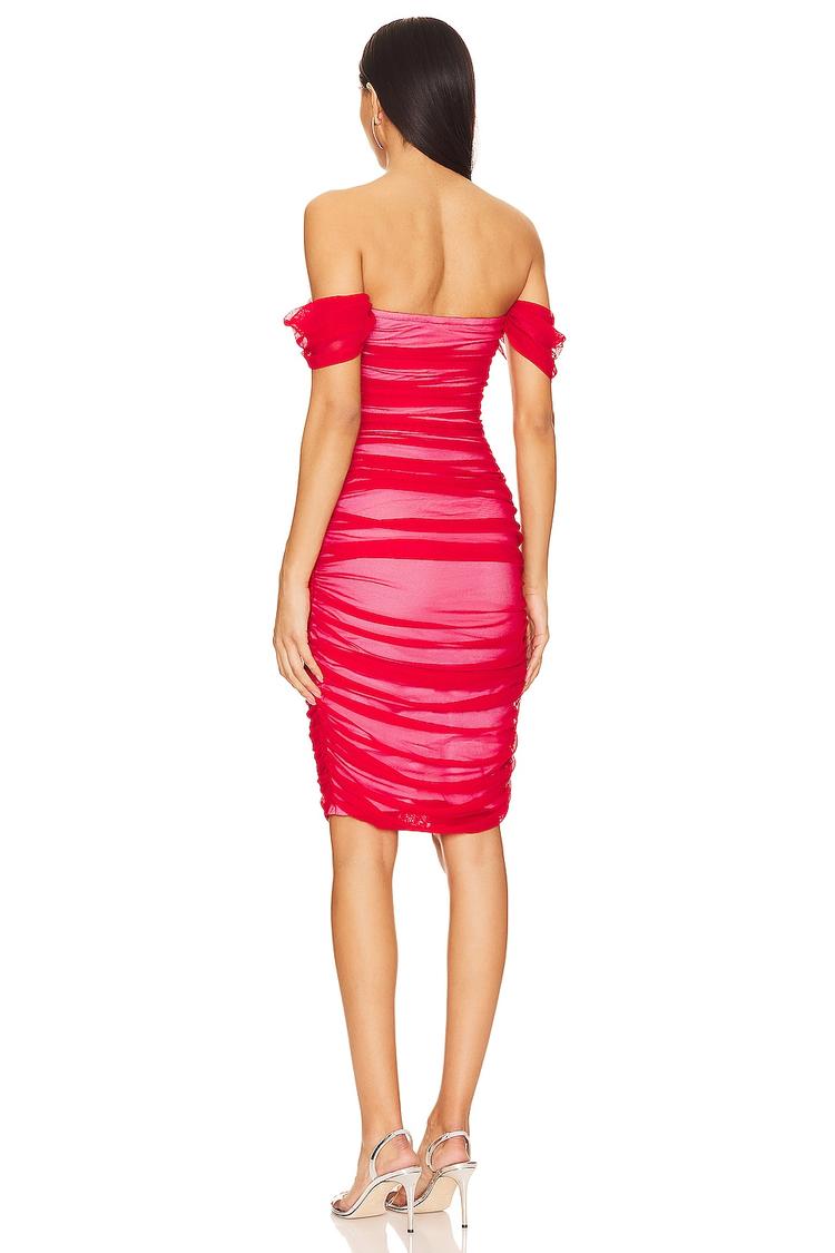 walter midi dress with winglet sleeves
