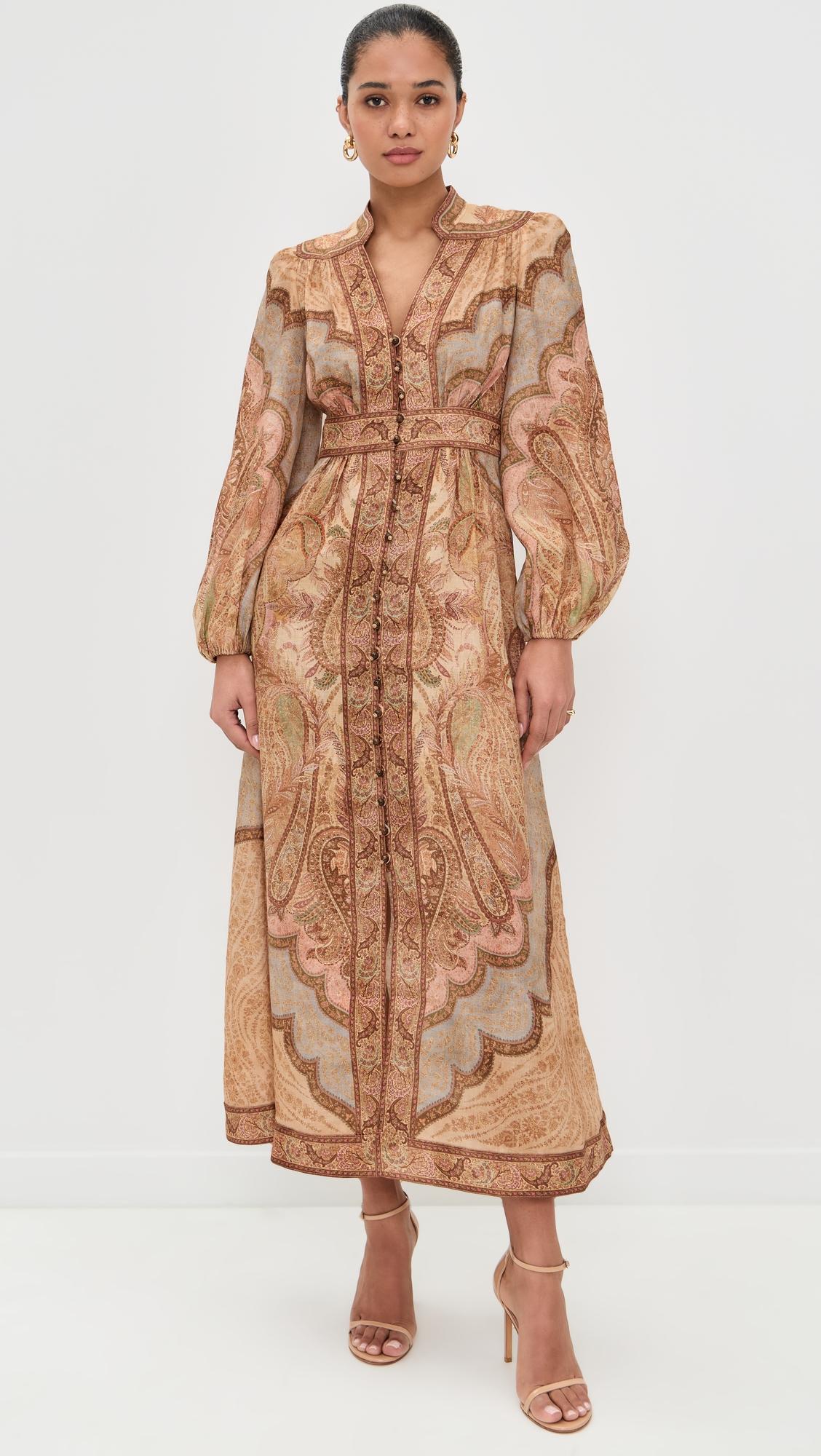 wanderlust plunge midi dress