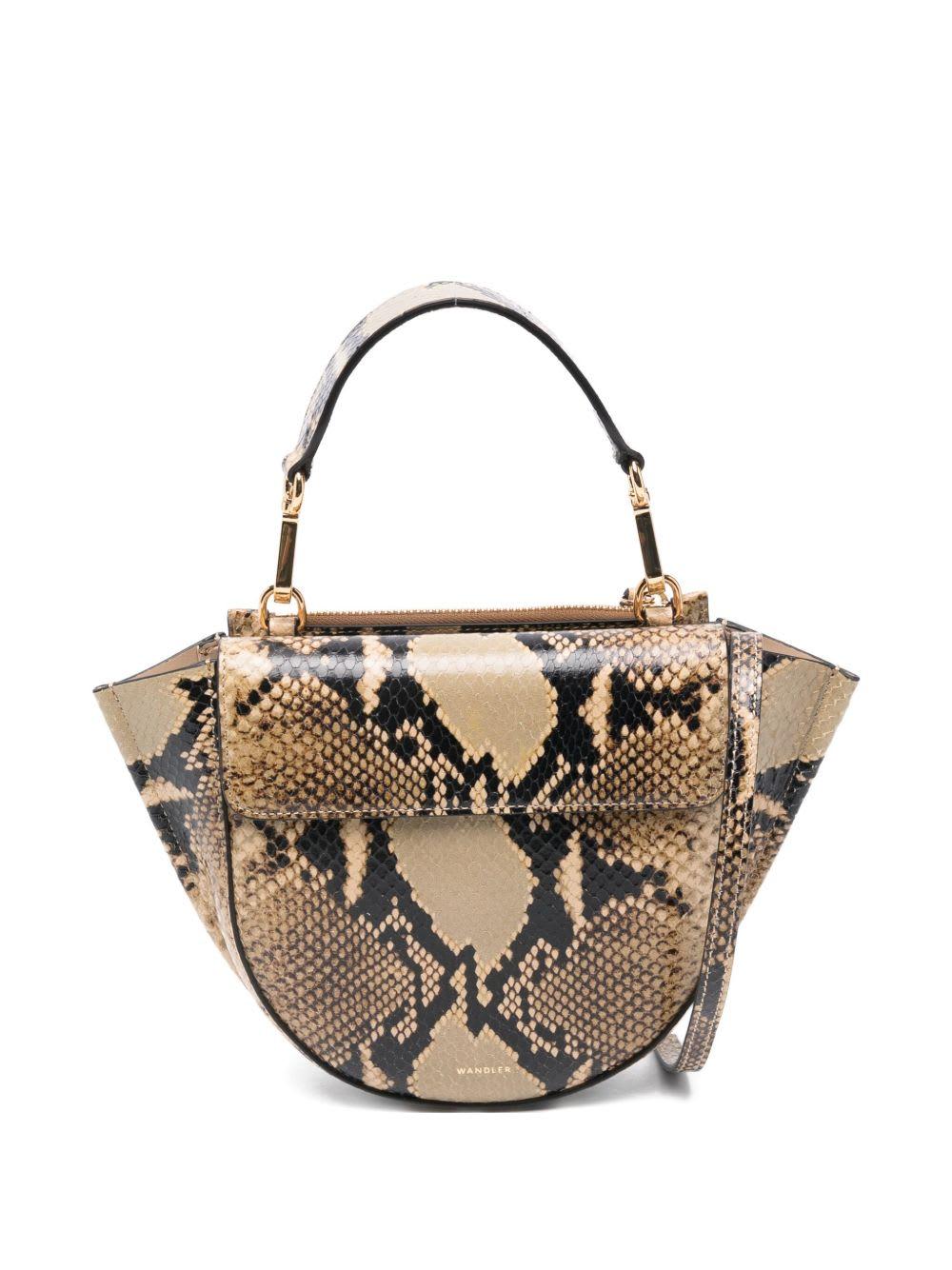 wandler hortensia mini bag in beige python
