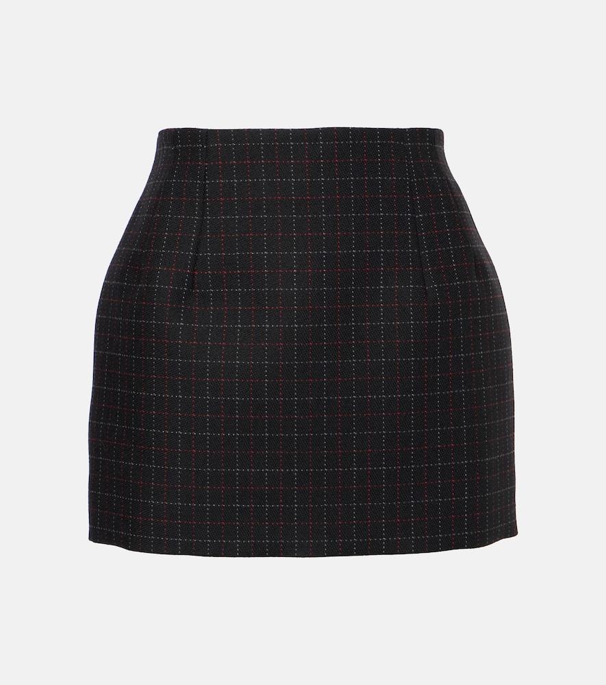 wardrobe. nyc checked wool miniskirt