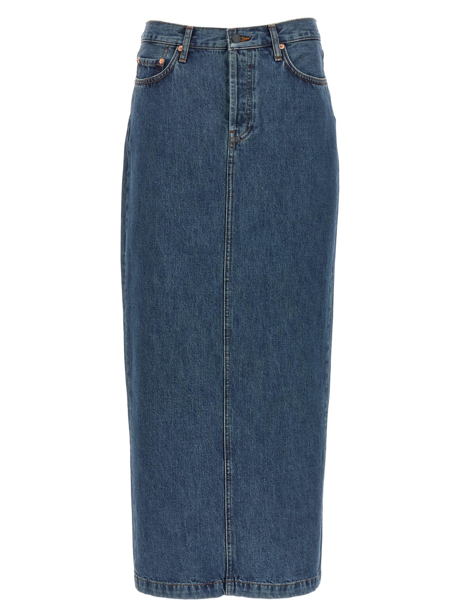 wardrobe. nyc column denim skirt