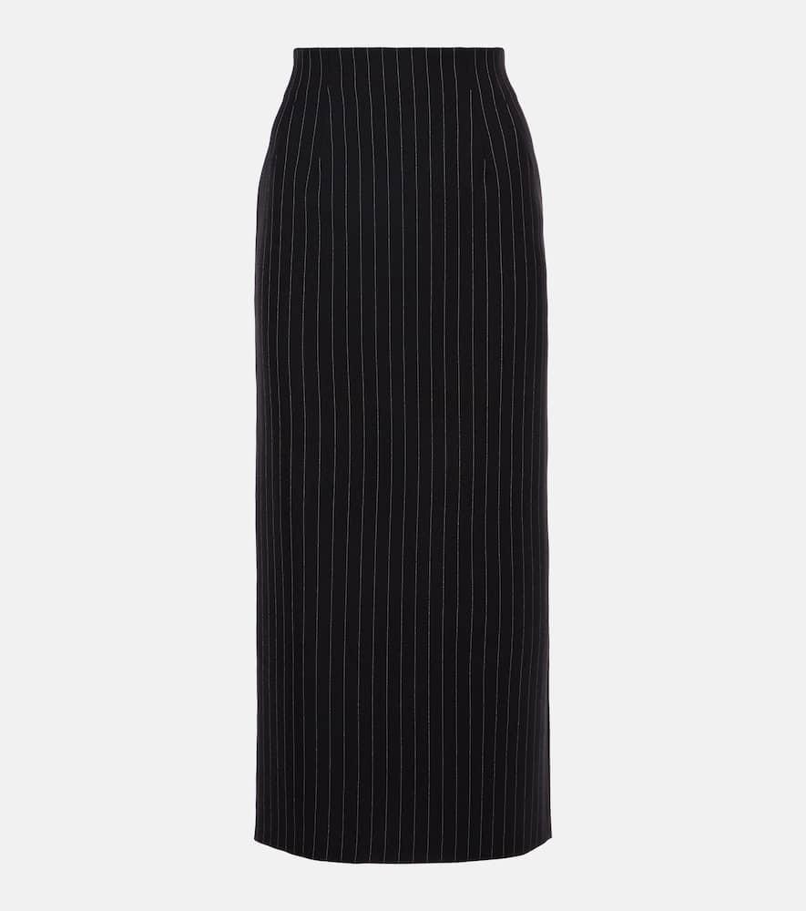 wardrobe. nyc contour pinstripe wool midi skirt