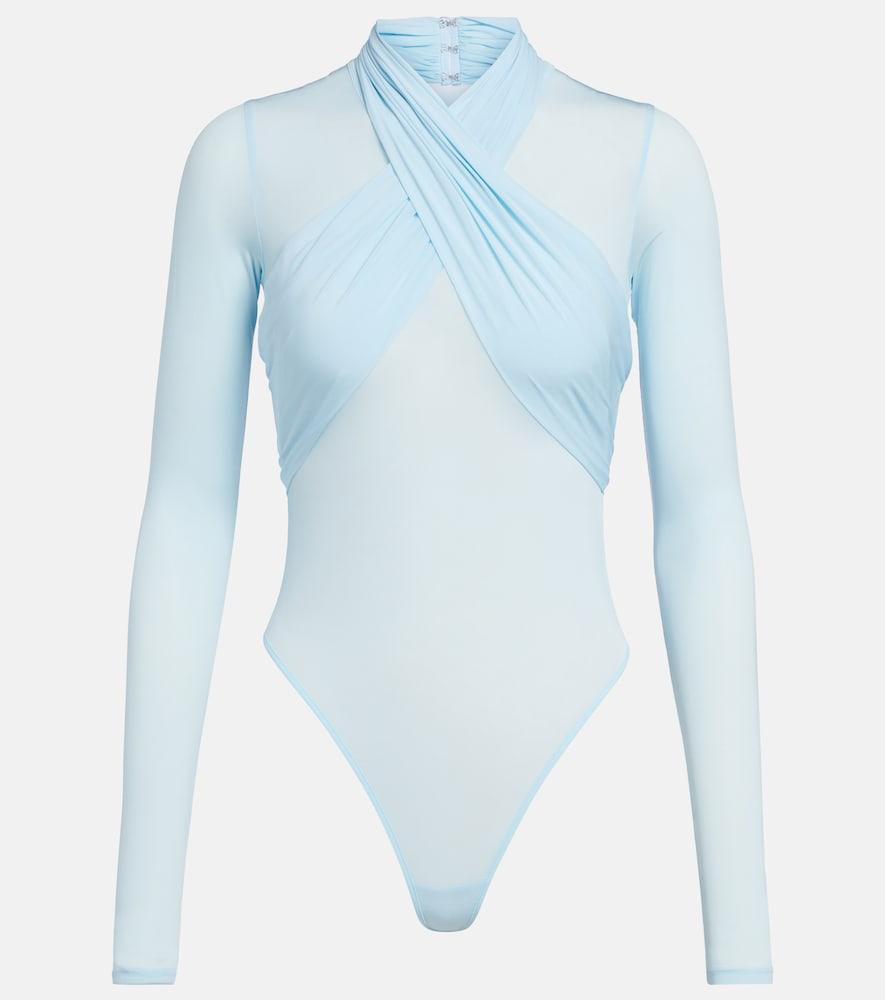wardrobe. nyc draped sheer bodysuit