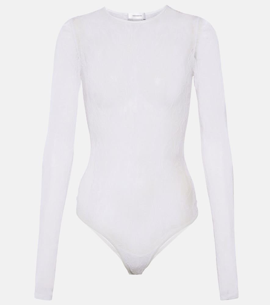 wardrobe. nyc floral chantilly lace bodysuit