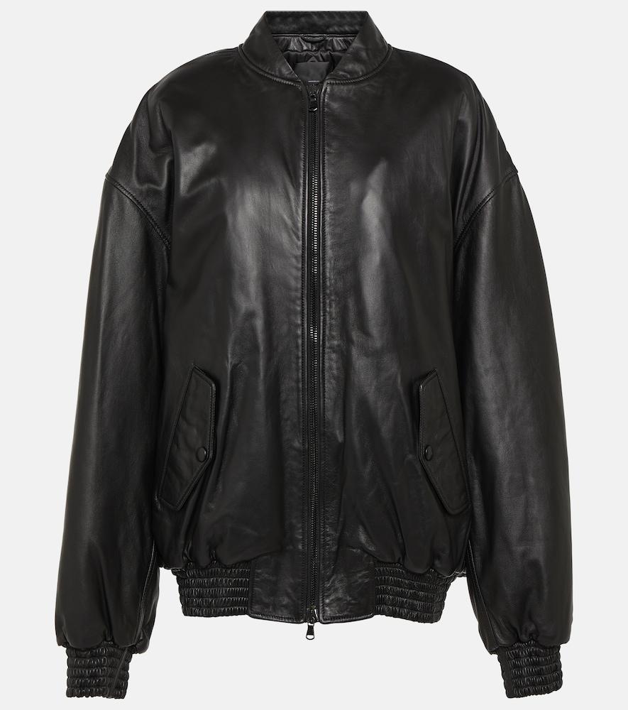 wardrobe. nyc leather bomber jacket