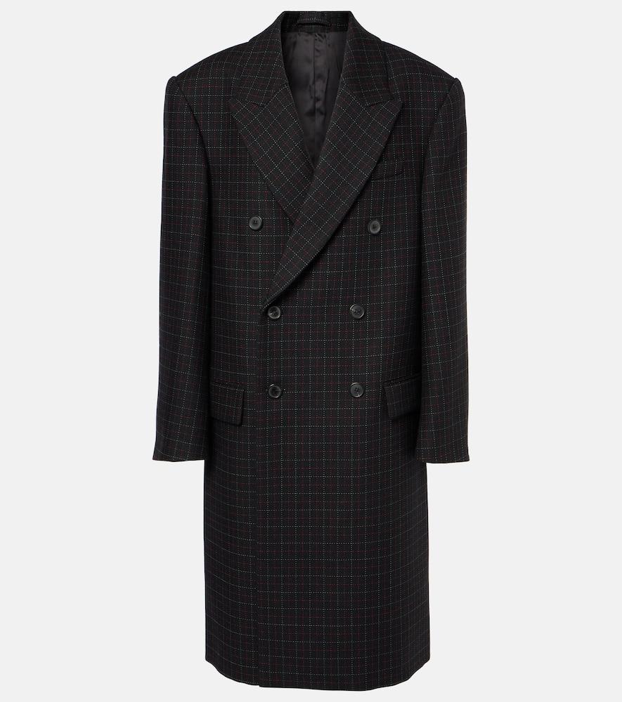 wardrobe. nyc oversized checked virgin wool coat