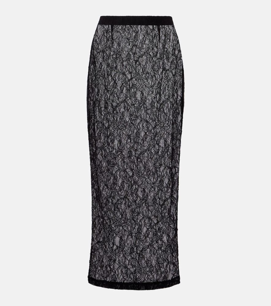 wardrobe. nyc sheer lace midi skirt