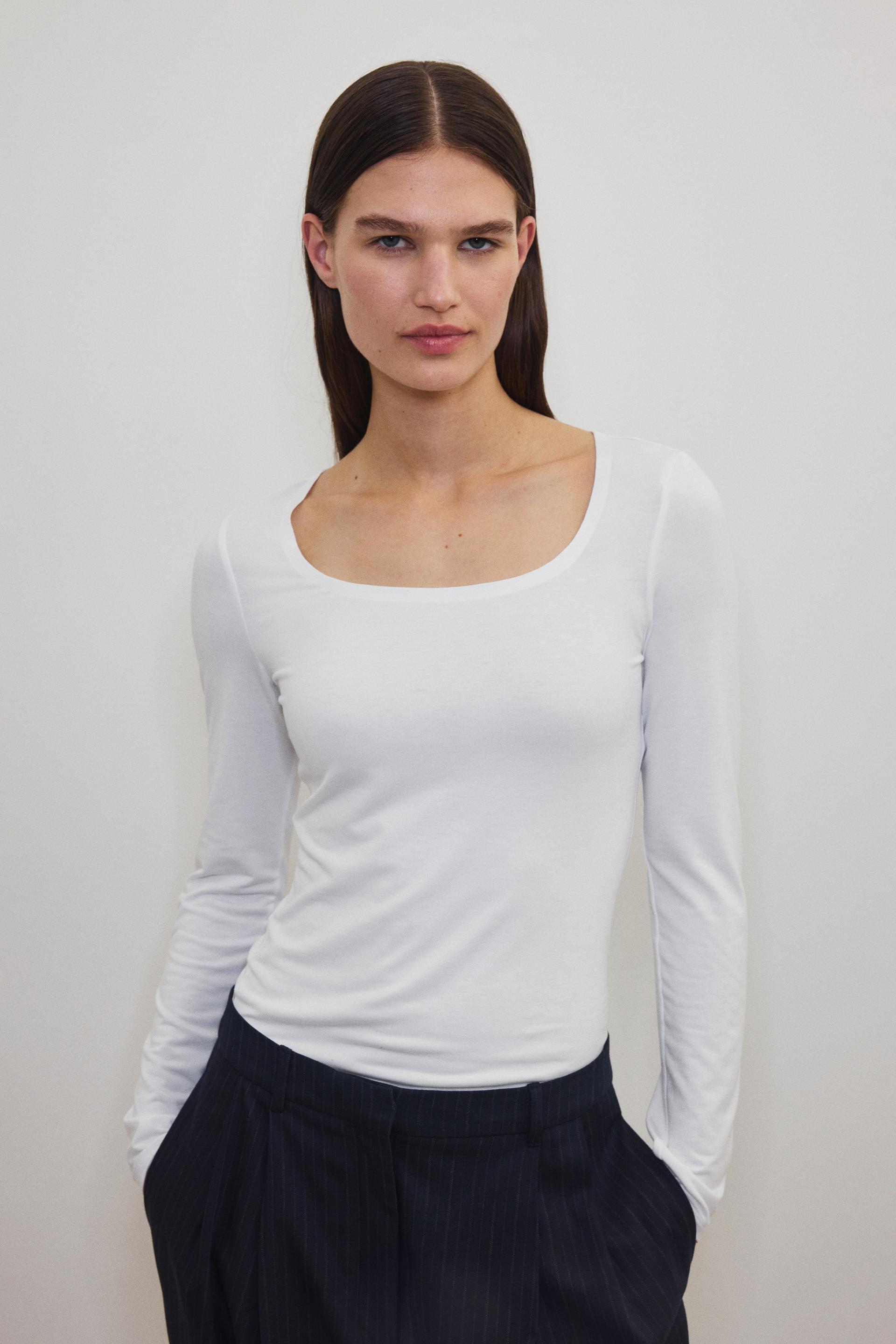 warming slim-fit long-sleeved top
