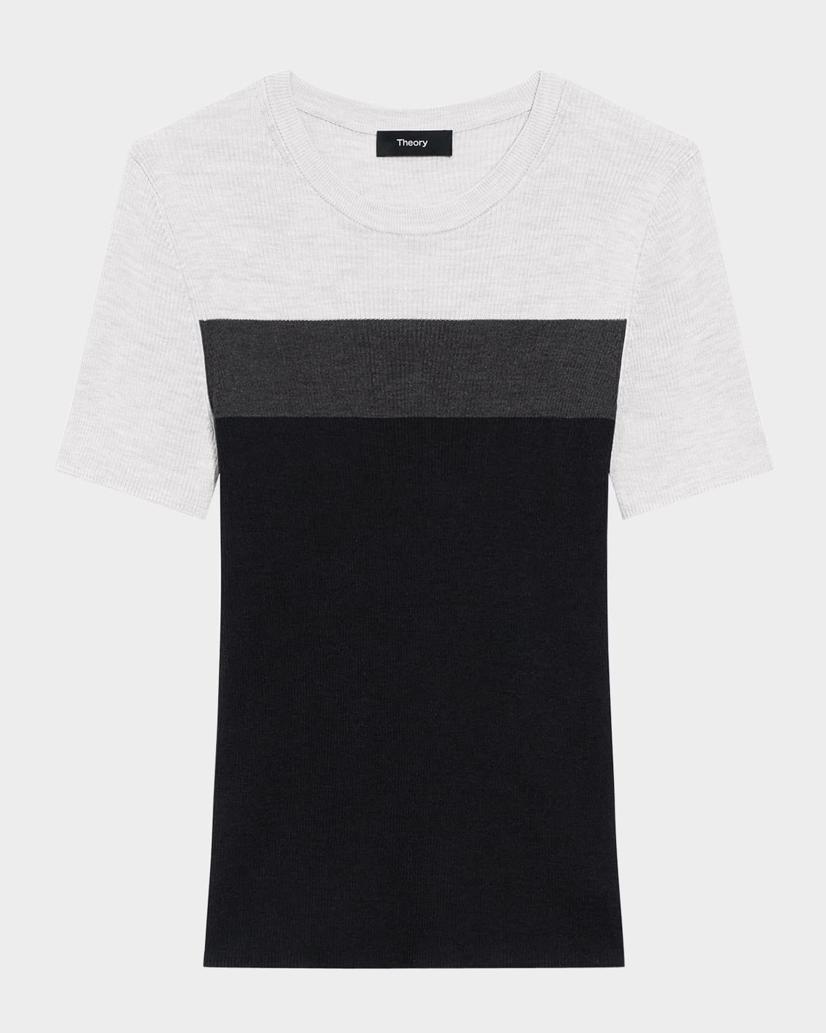 washable silk basic tee