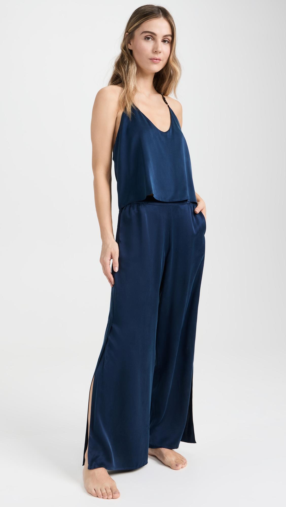 washable silk cami pant set