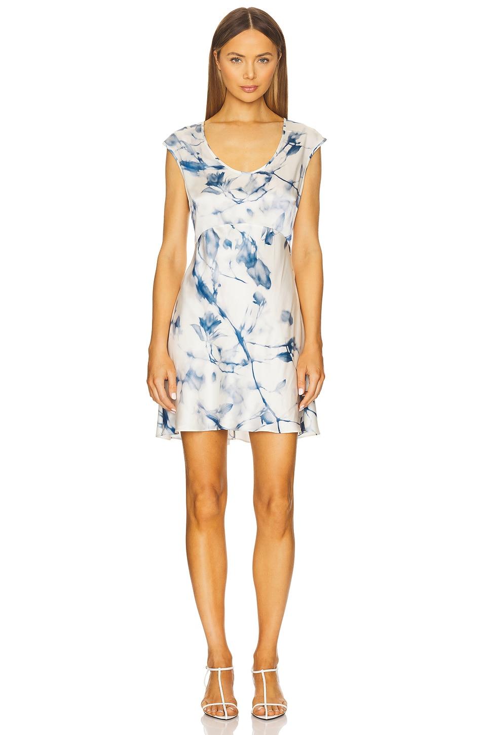 washable silk cap sleeve mini dress