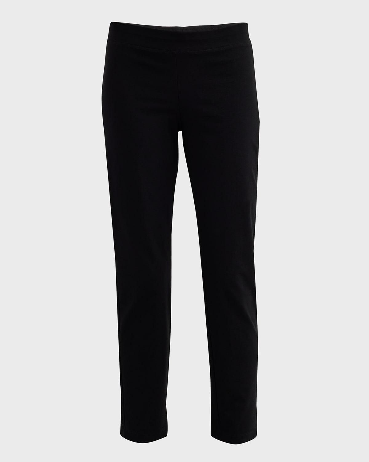 washable stretch crepe slim ankle pants