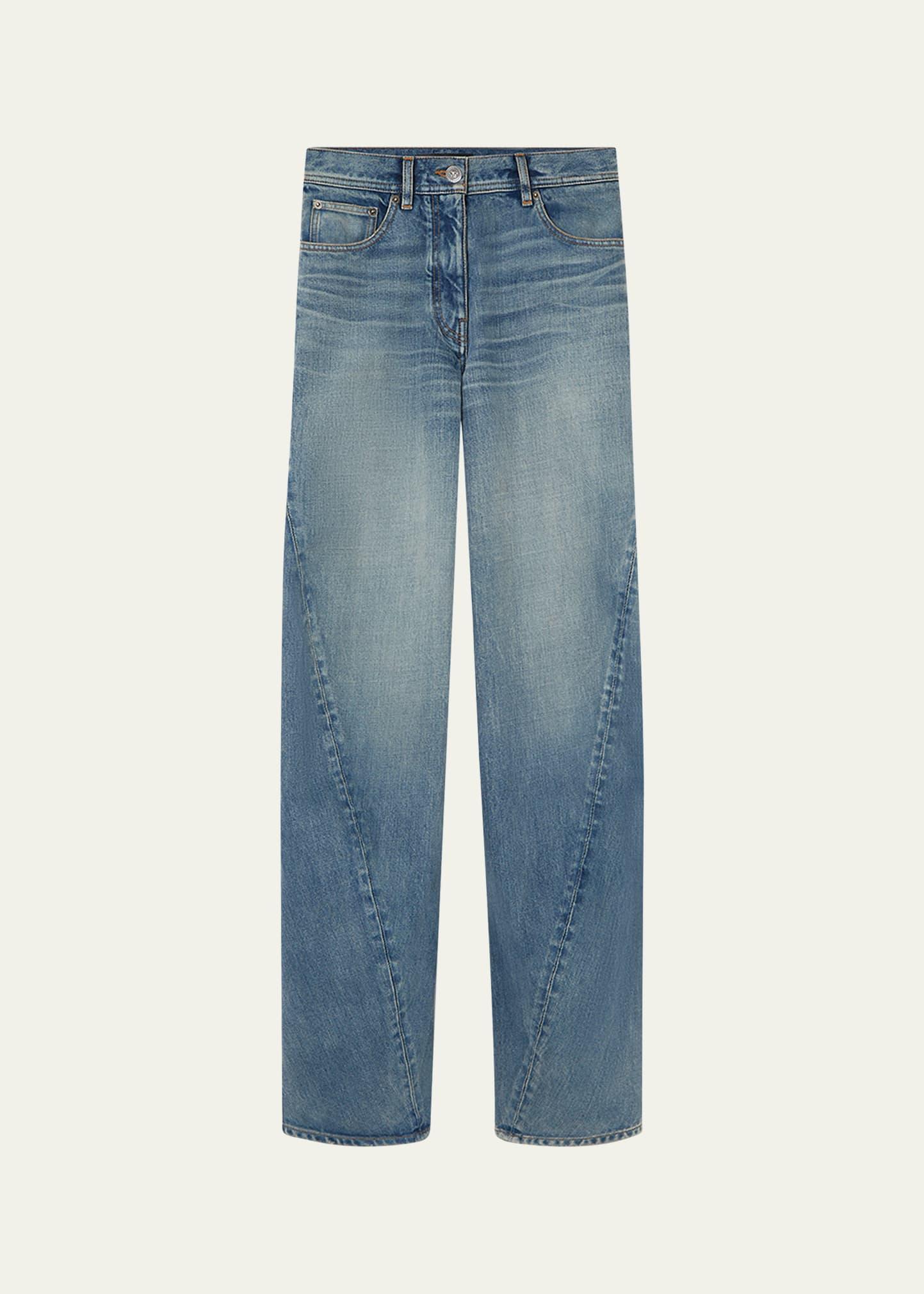 washed 2000s straight leg jeans