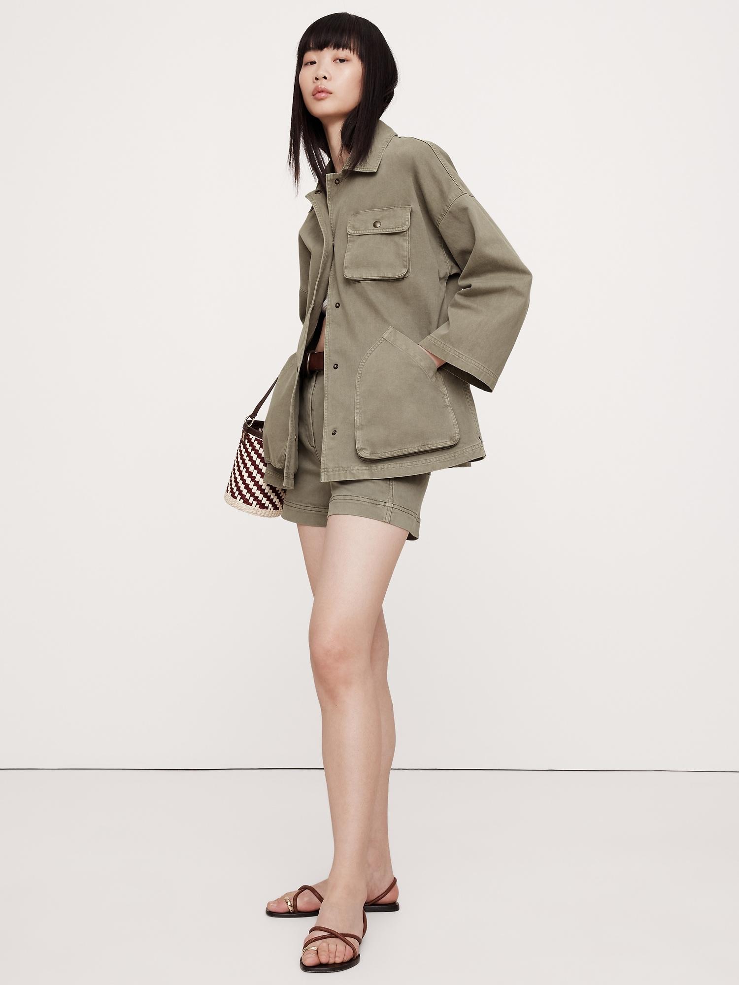 washed cotton chore jacket