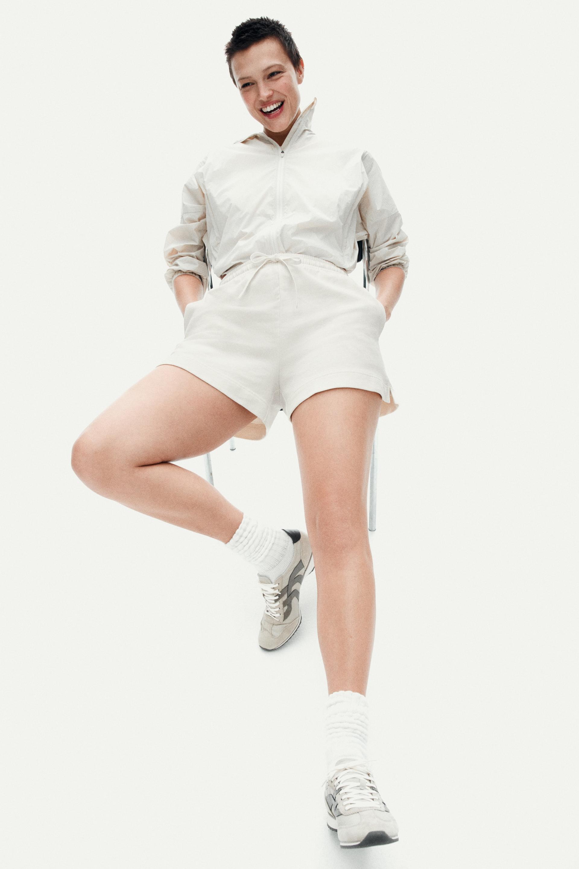 washed cotton sweatshorts