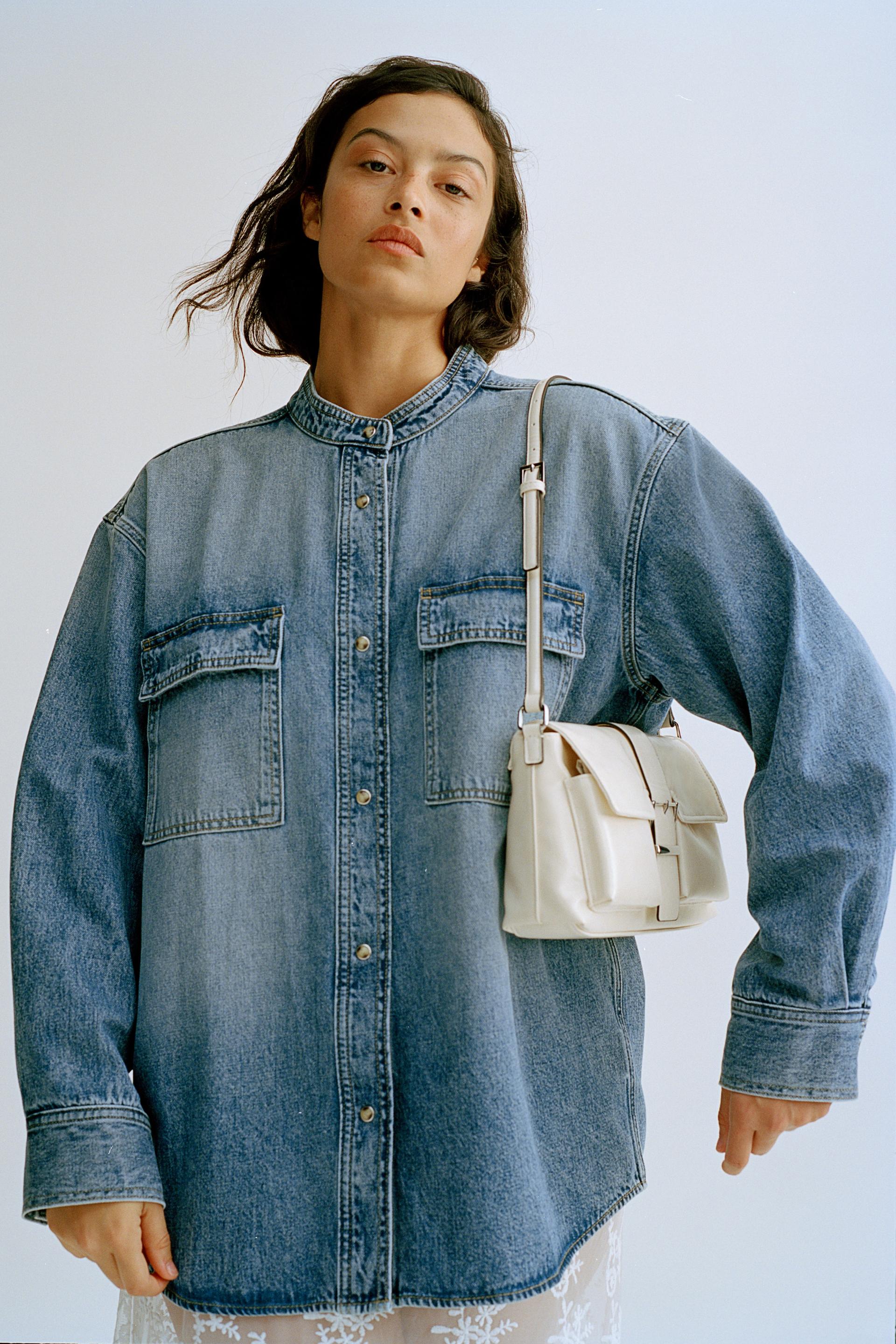 washed denim shirt