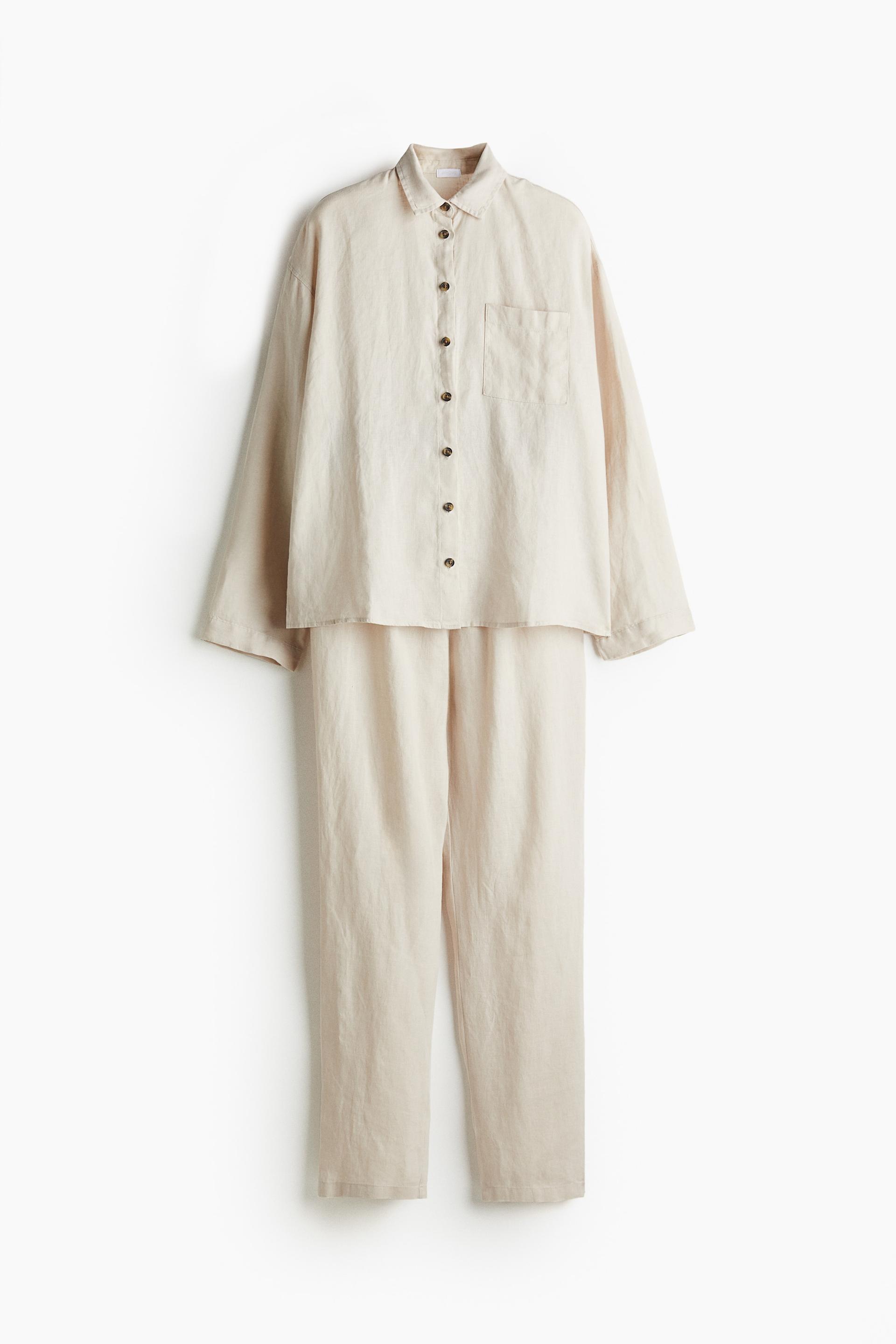 washed linen pajamas