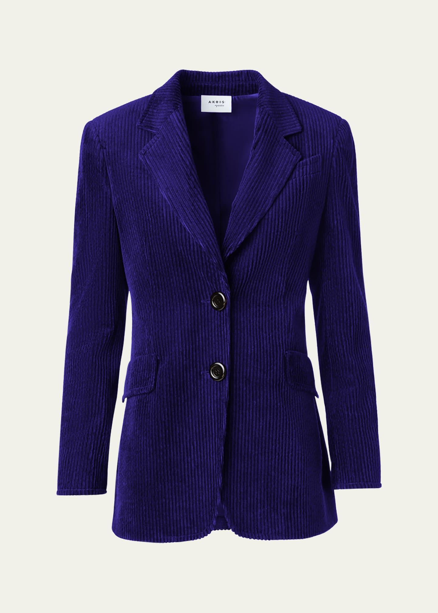 washed viscose corduroy boyfriend blazer