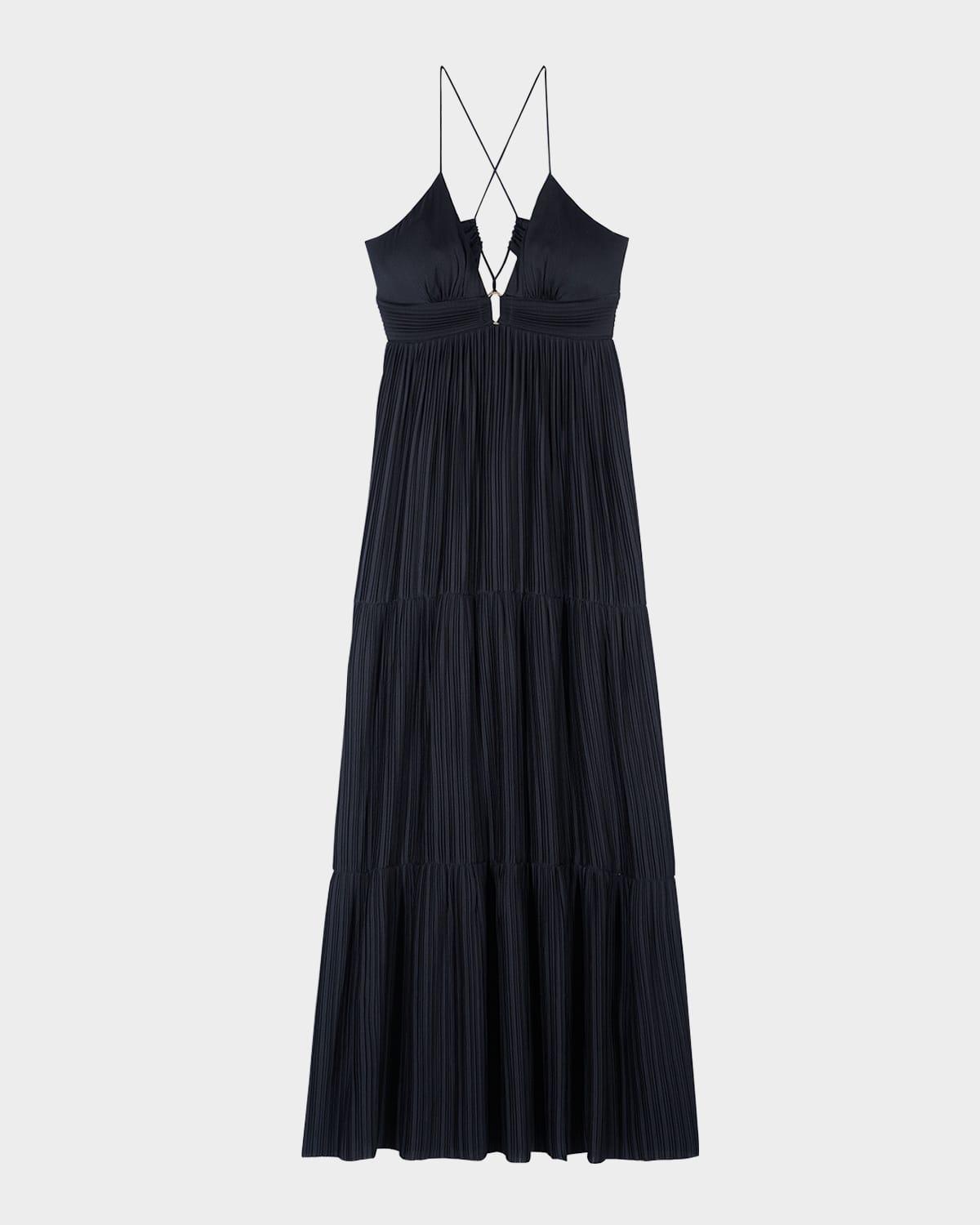 wasta deep-v maxi dress