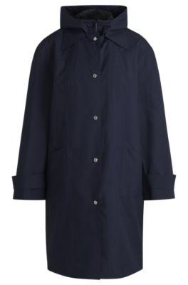 water-repellent jacket with detachable fleece inner- dark blue women's casual jackets