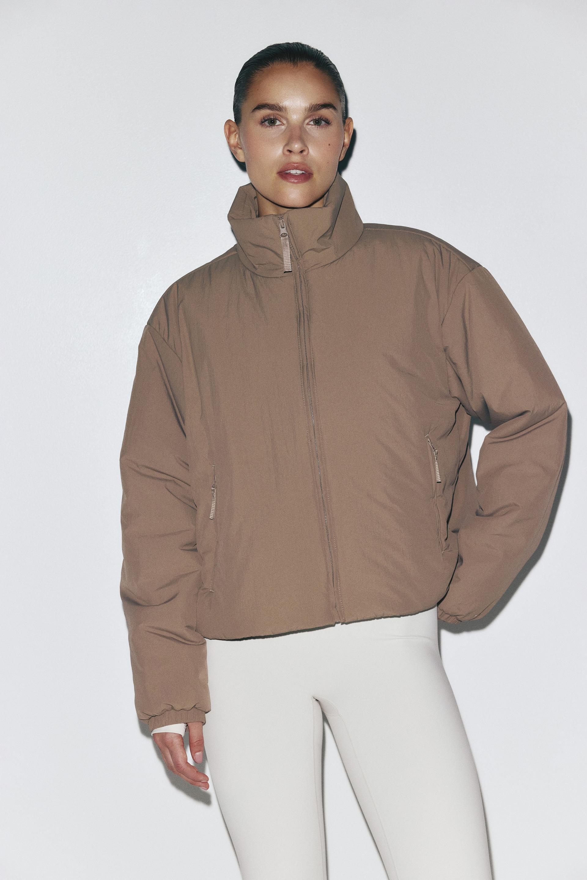 water-repellent padded activewear jacket
