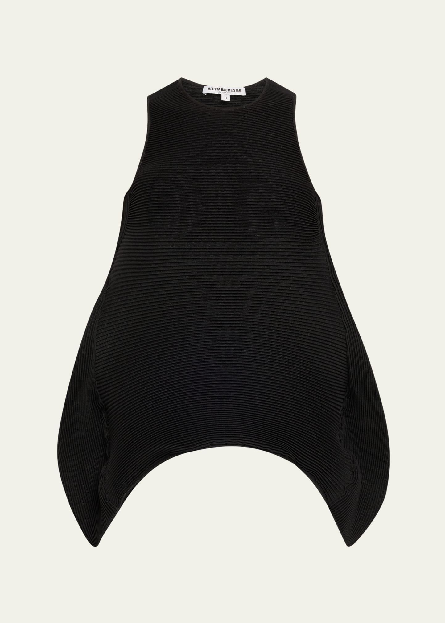 wavy ripple sleeveless top
