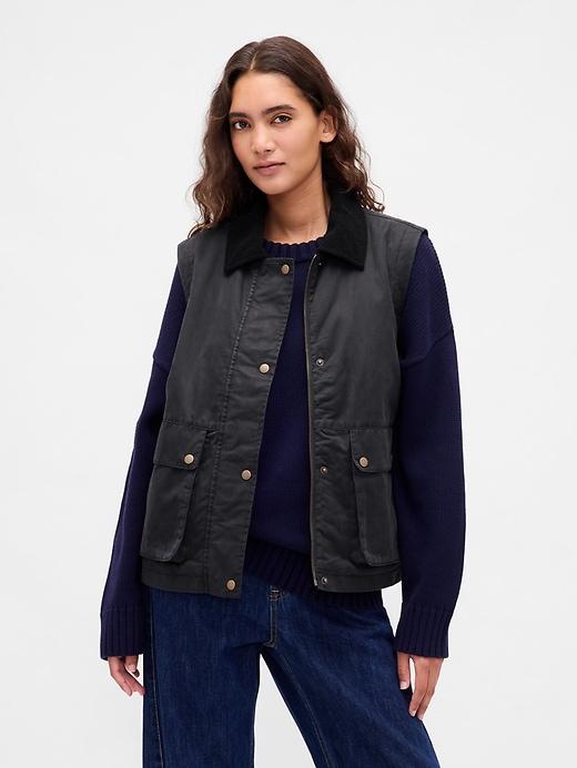 waxed canvas barn vest