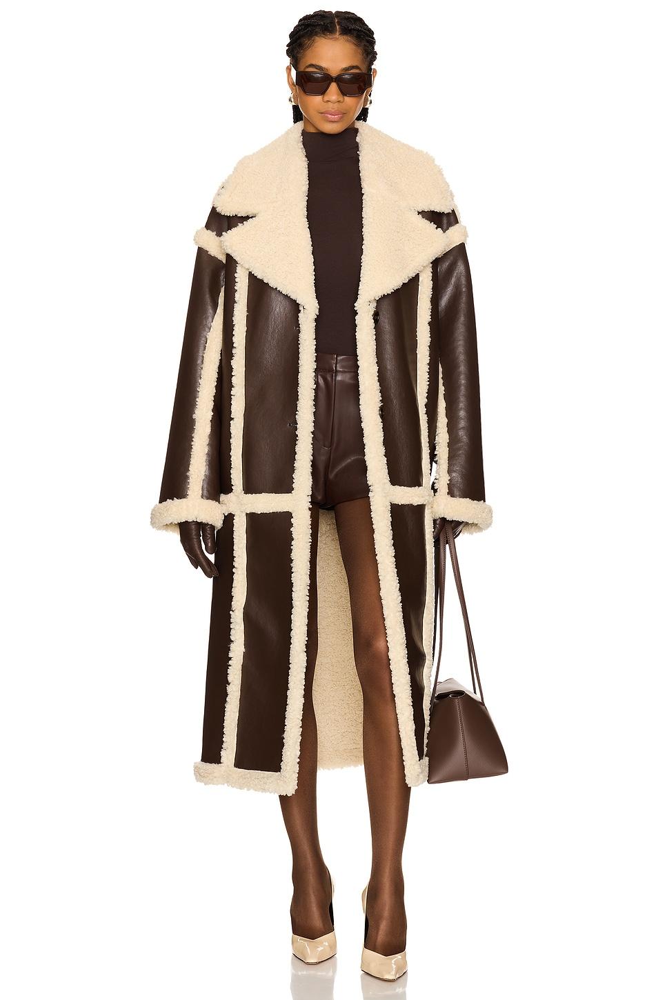 wayne faux shearling coat