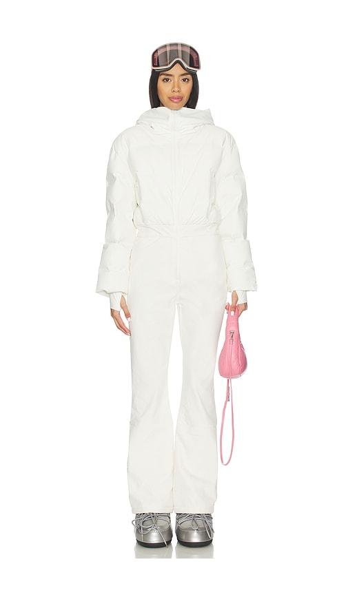 we norwegians aurora ski suit in white.