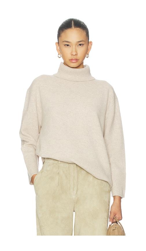 we norwegians geilo boyfriend sweater in tan.