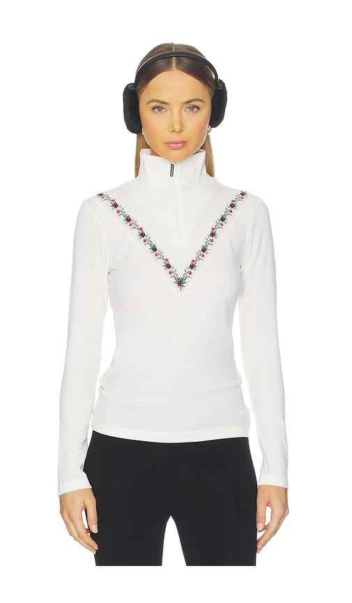 we norwegians x markarian zipup sweater in cream.