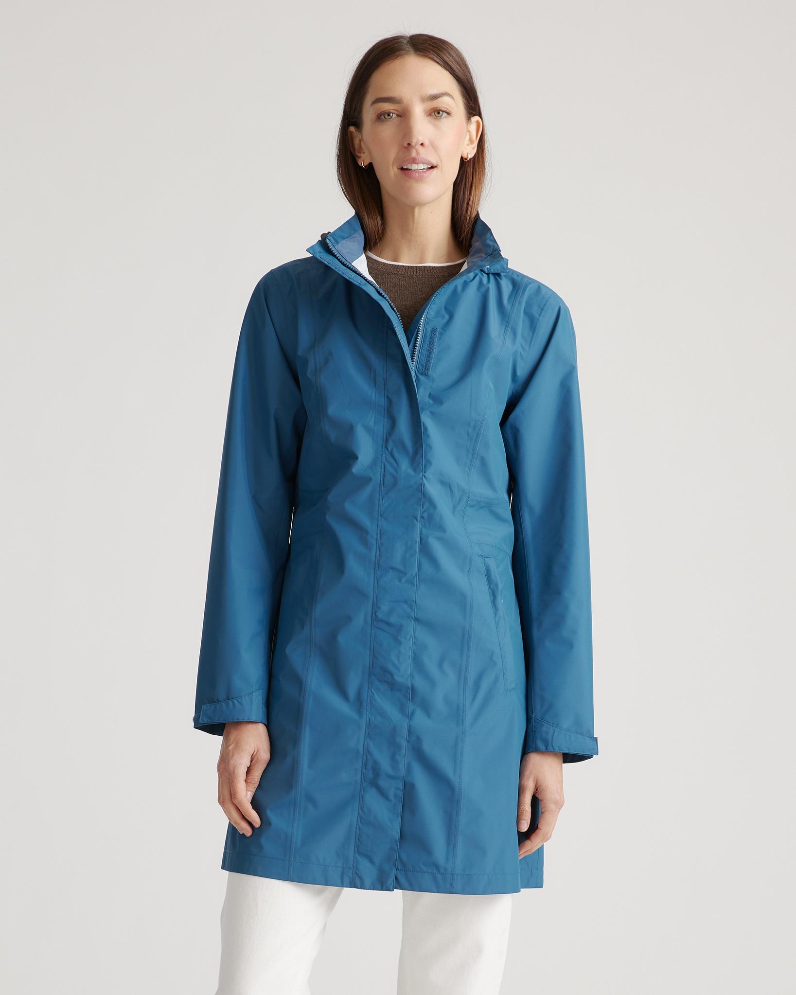 weather proof long rain shell jacket