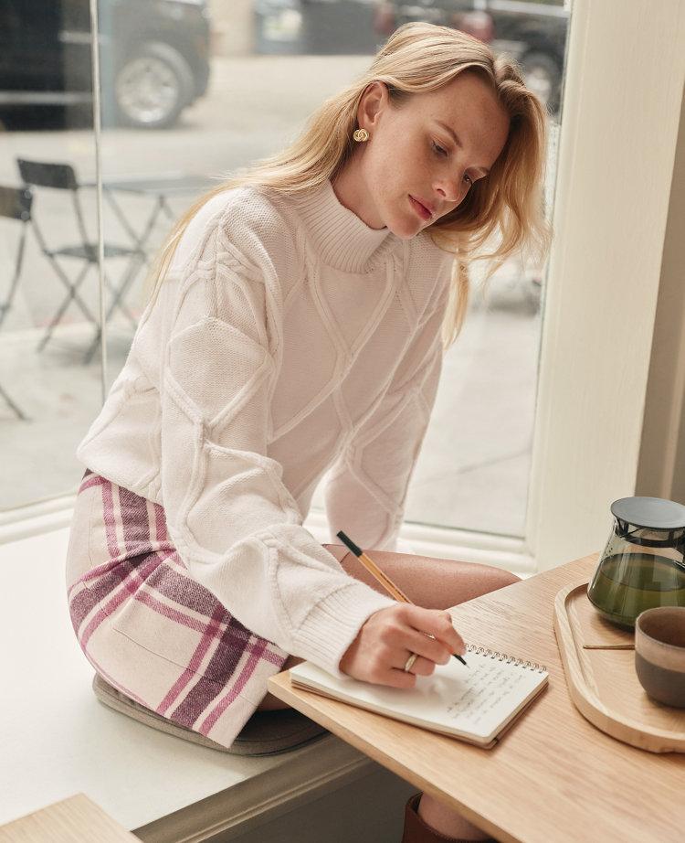 weekend collection cable sweater