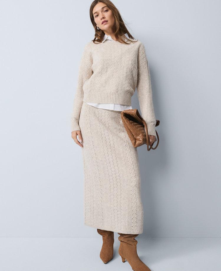 weekend collection pointelle sweater skirt
