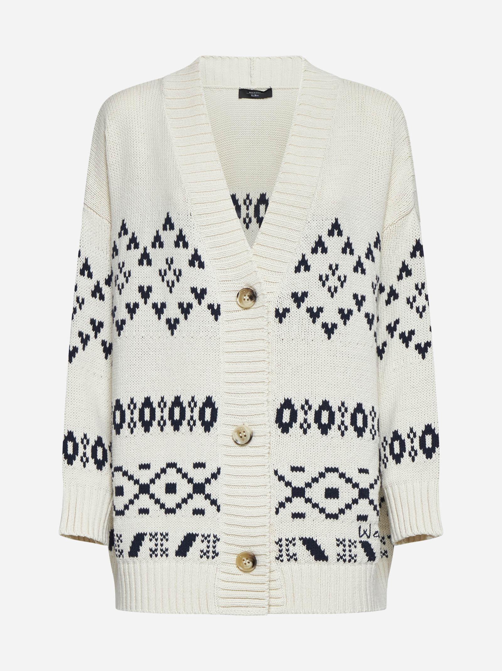weekend max mara acacia cotton-blend cardigan