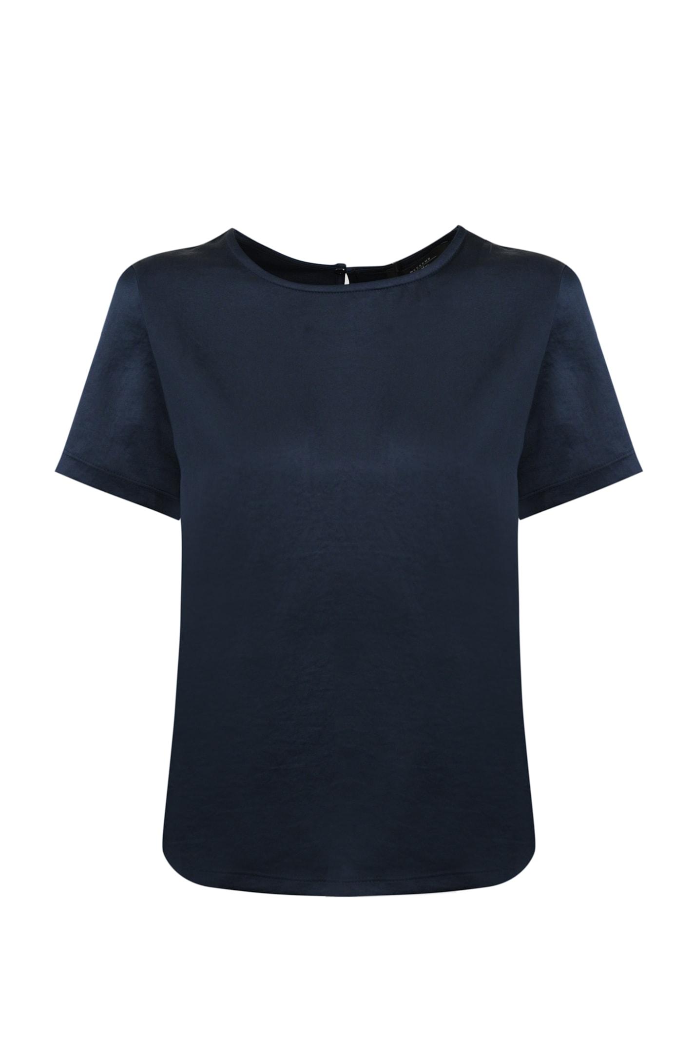 weekend max mara amburgo t-shirt in satin and jersey