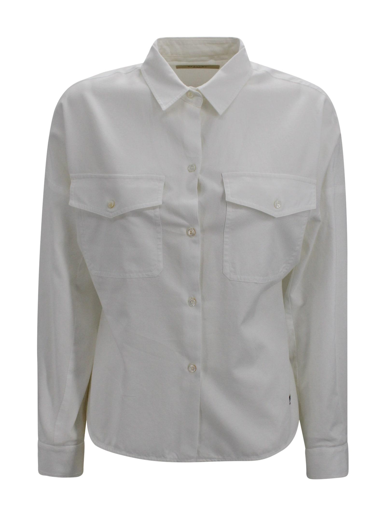 weekend max mara classic shirt with embroidered logo