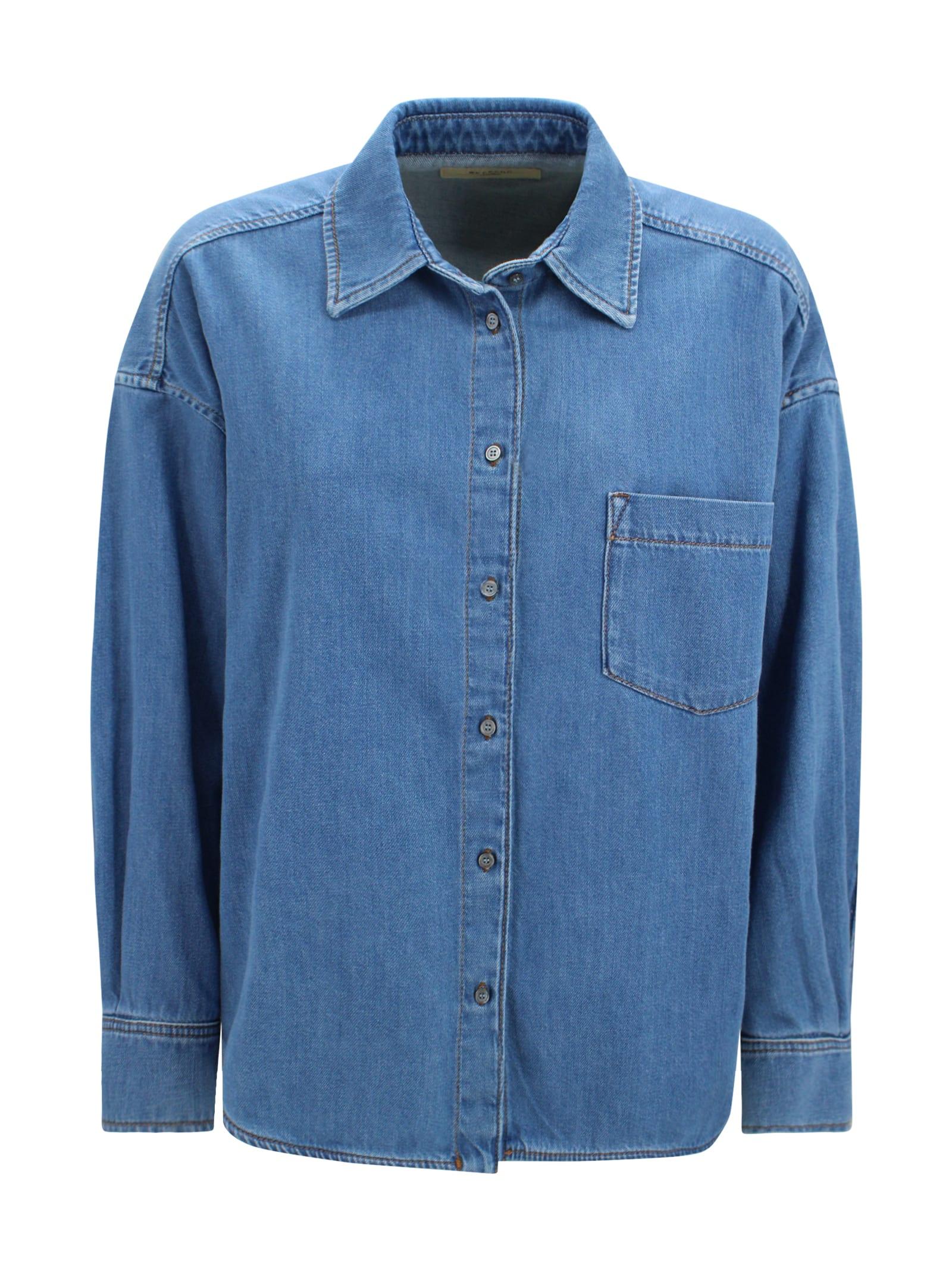 weekend max mara cotton denim shirt