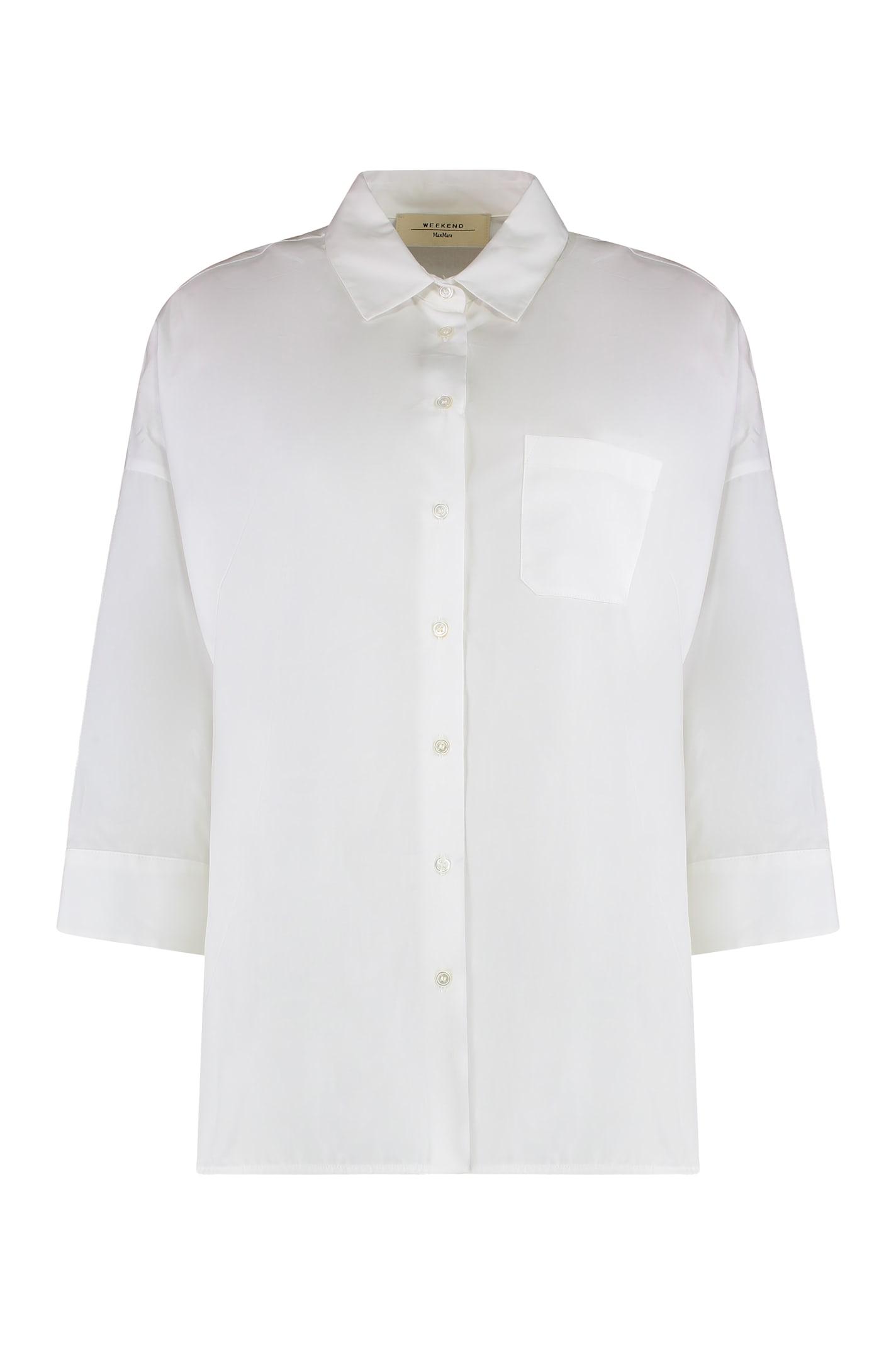 weekend max mara cotton poplin shirt