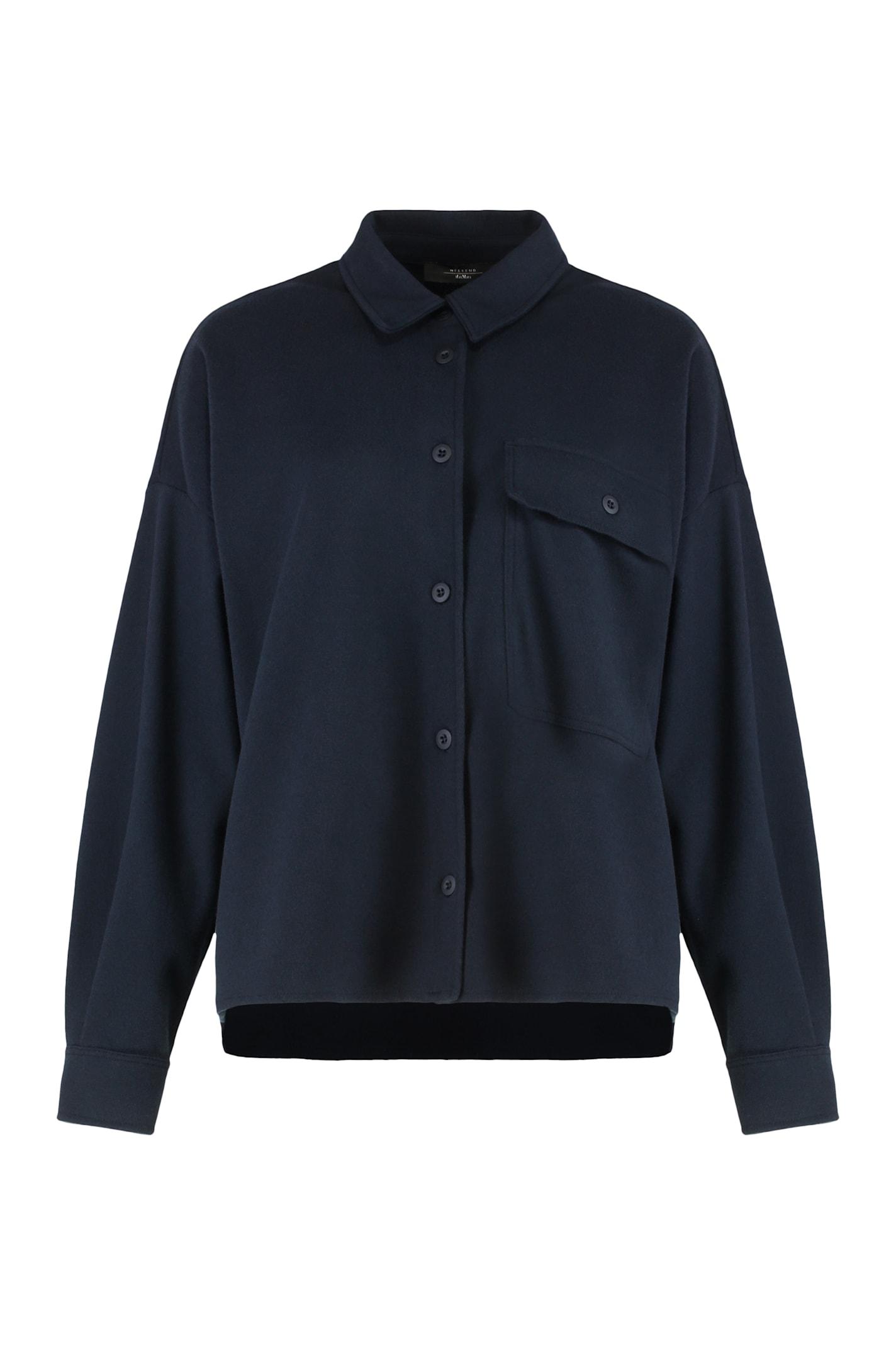 weekend max mara flannel jersey jacket