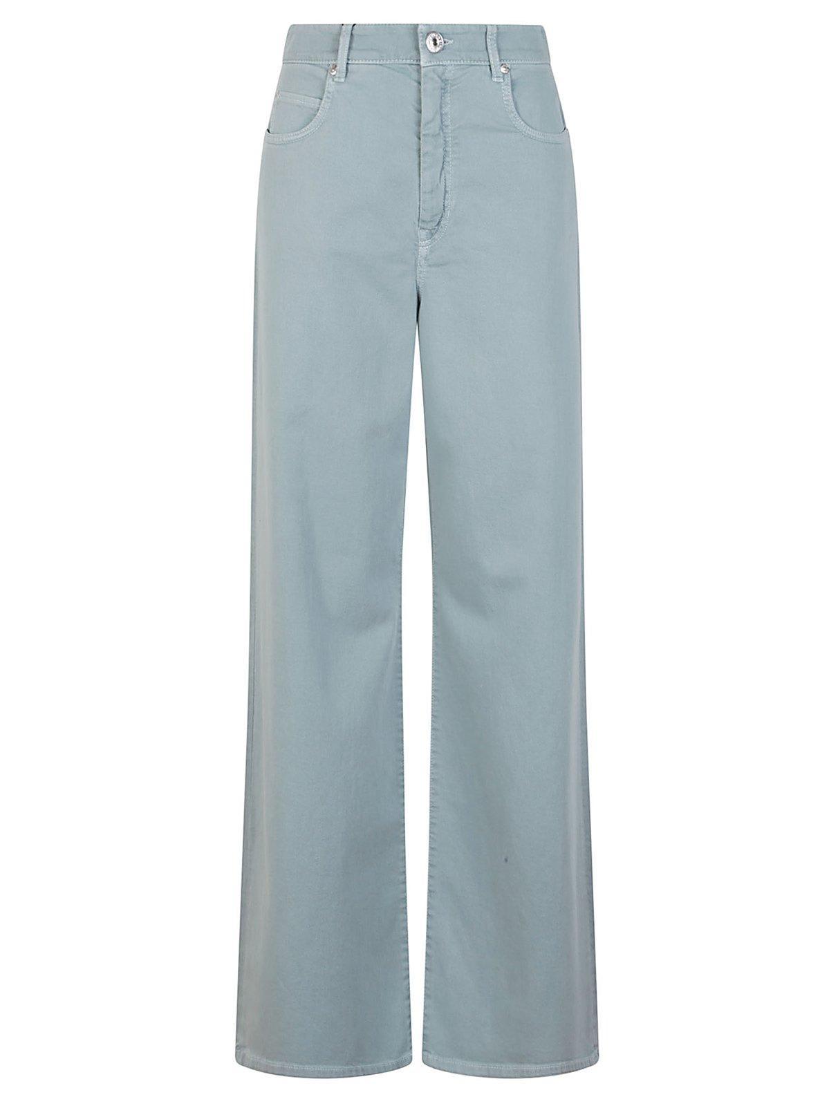weekend max mara medina logo patch wide leg trousers