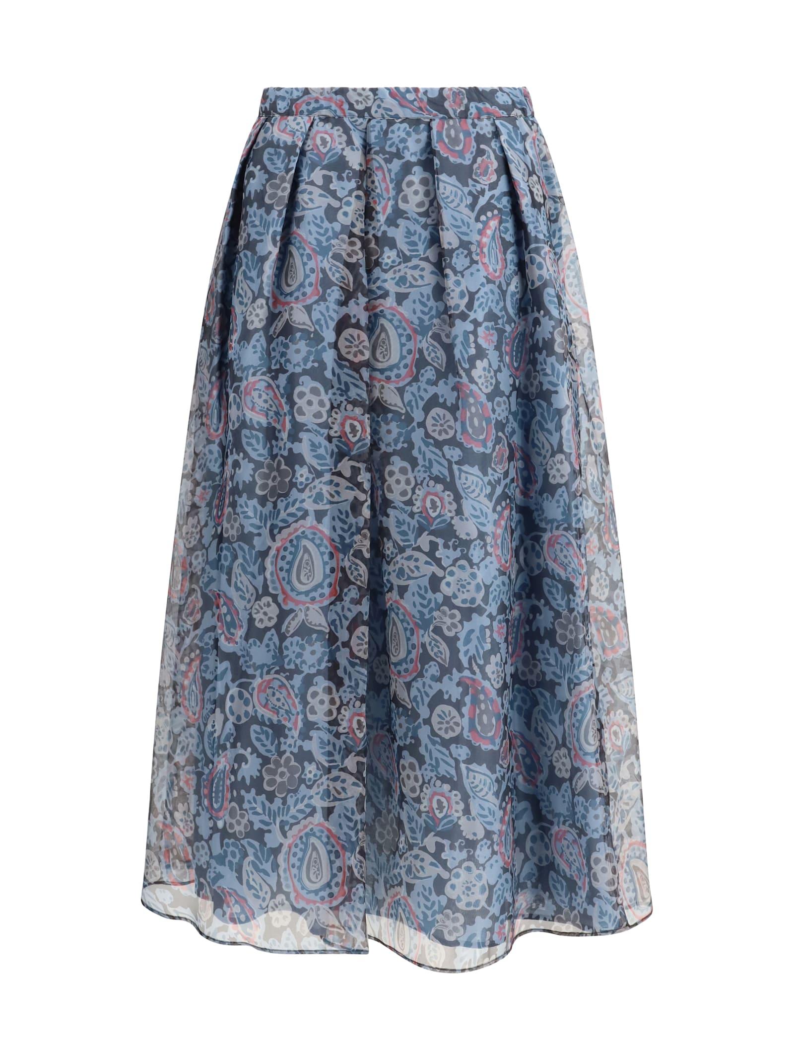 weekend max mara printed long skirt