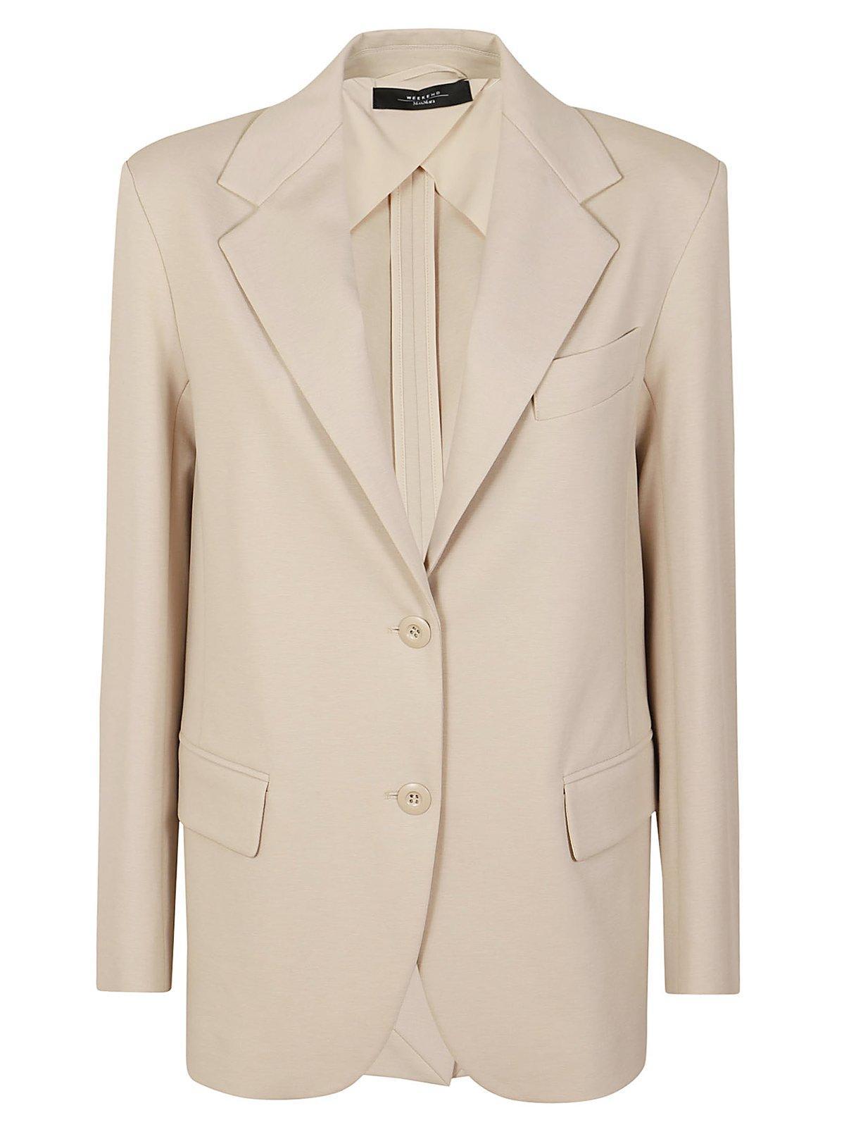 weekend max mara single-breasted long-sleeved jacket