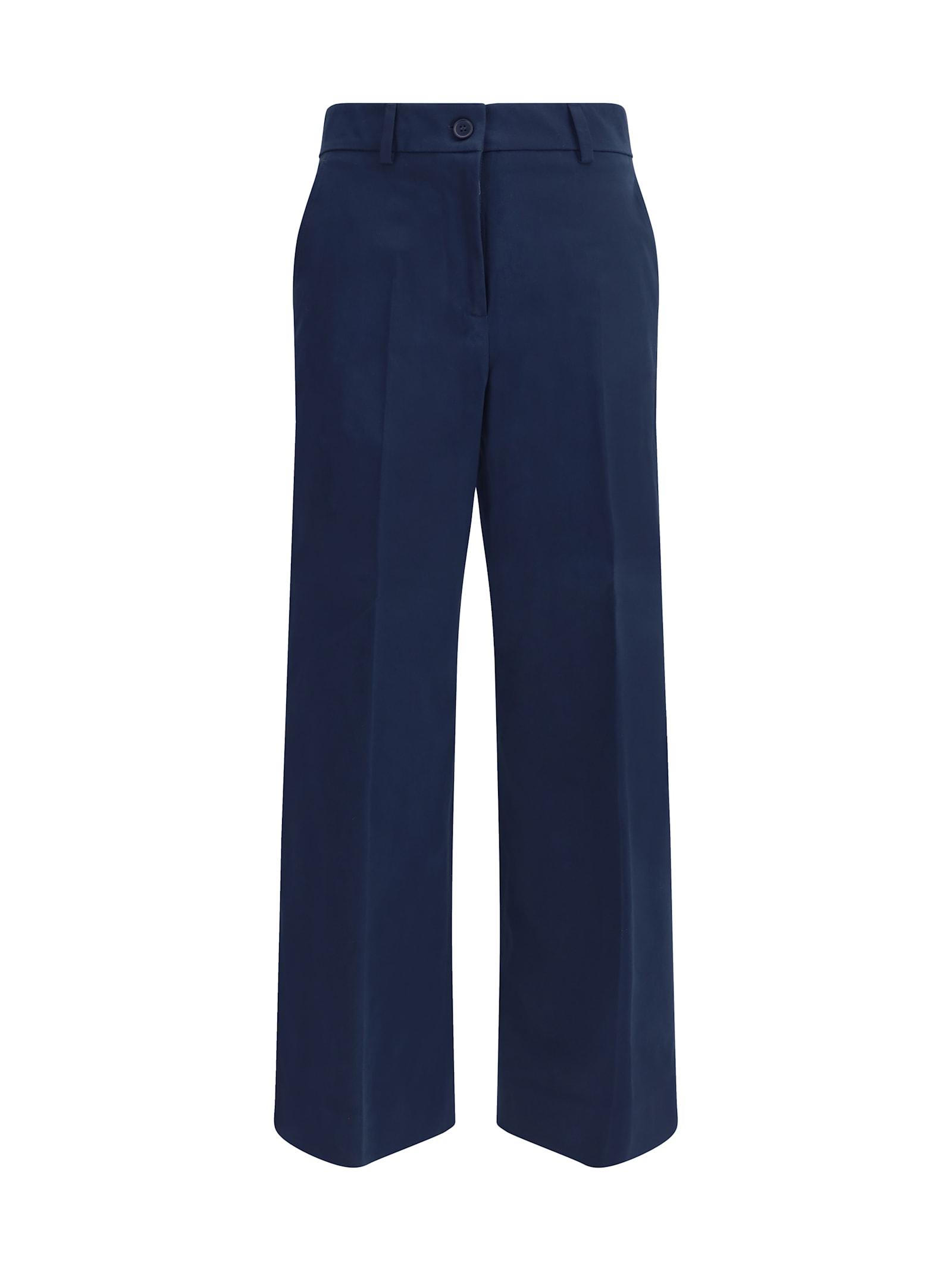 weekend max mara urial cropped trousers in cotton satin