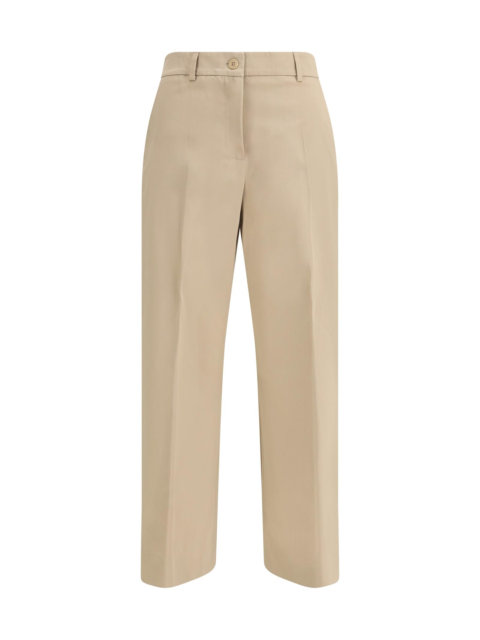 weekend max mara urial cropped trousers in cotton satin