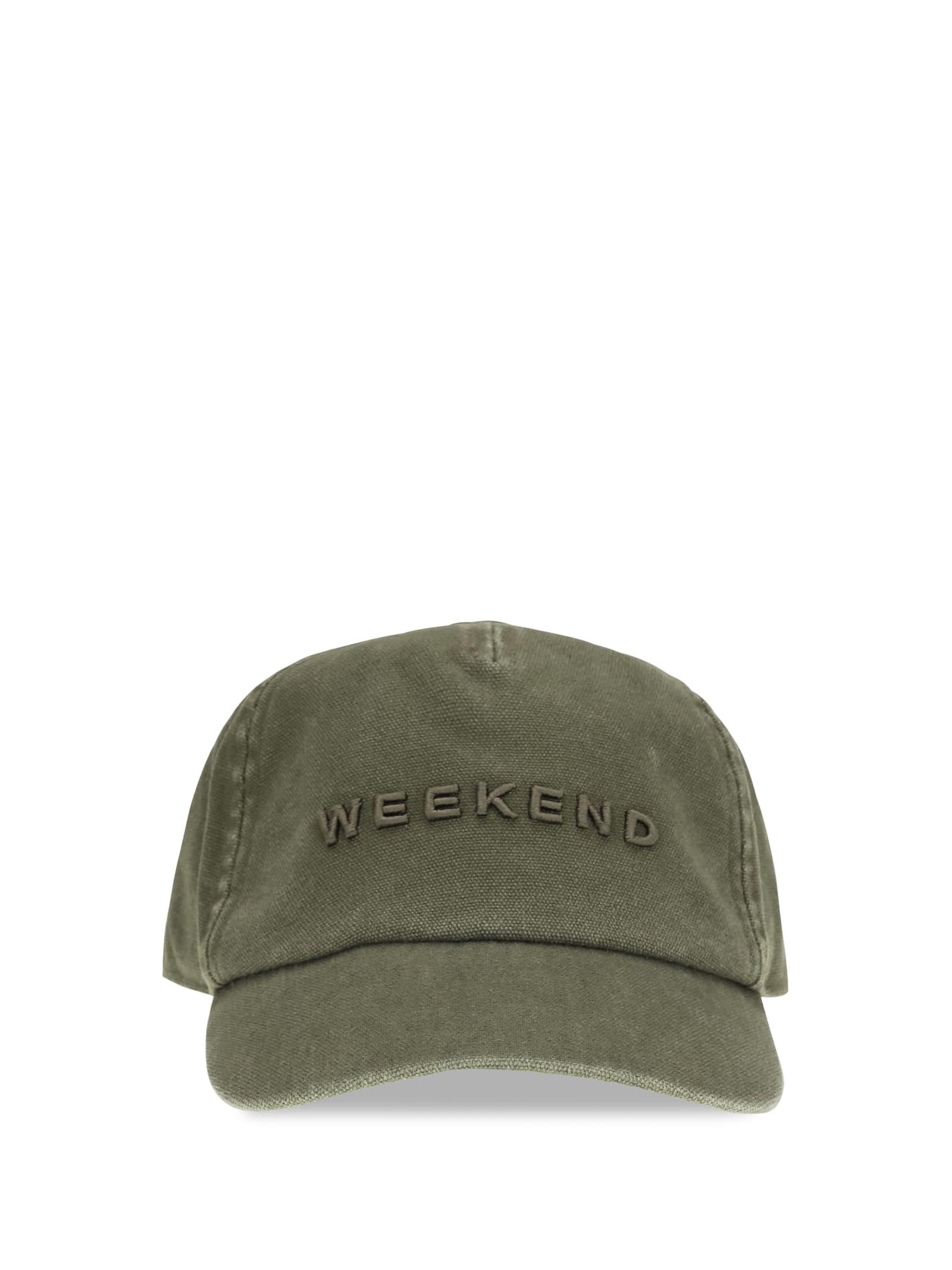 weekend max mara washed cotton baseball cap