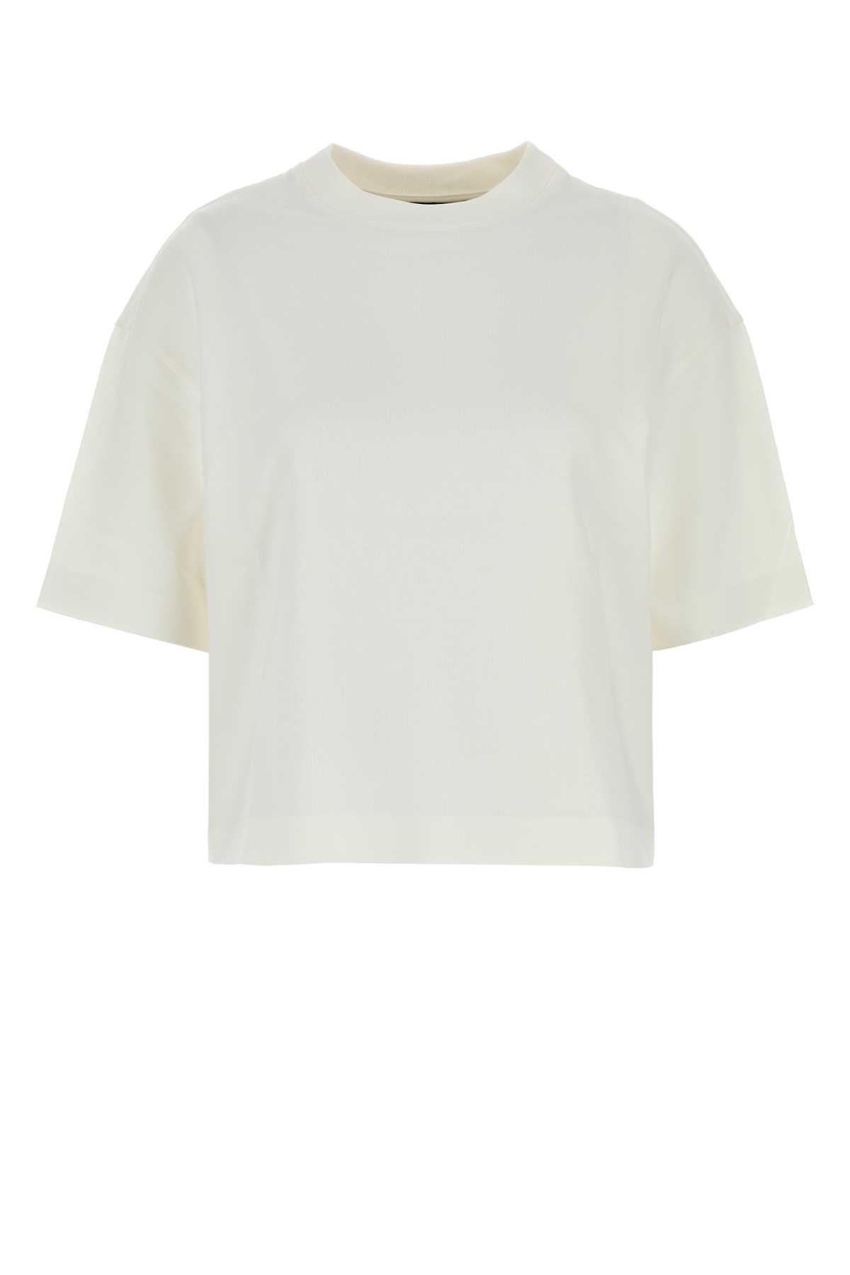 weekend max mara white cotton blend georgia t-shirt