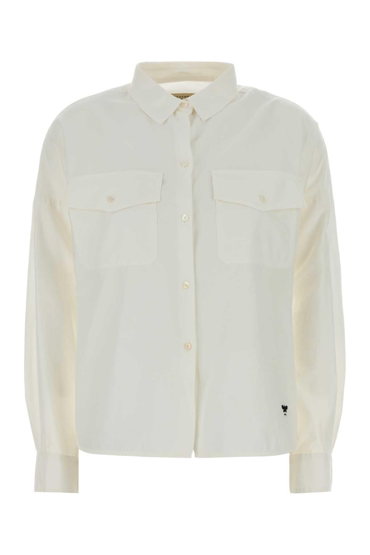 weekend max mara white oxford pesi shirt