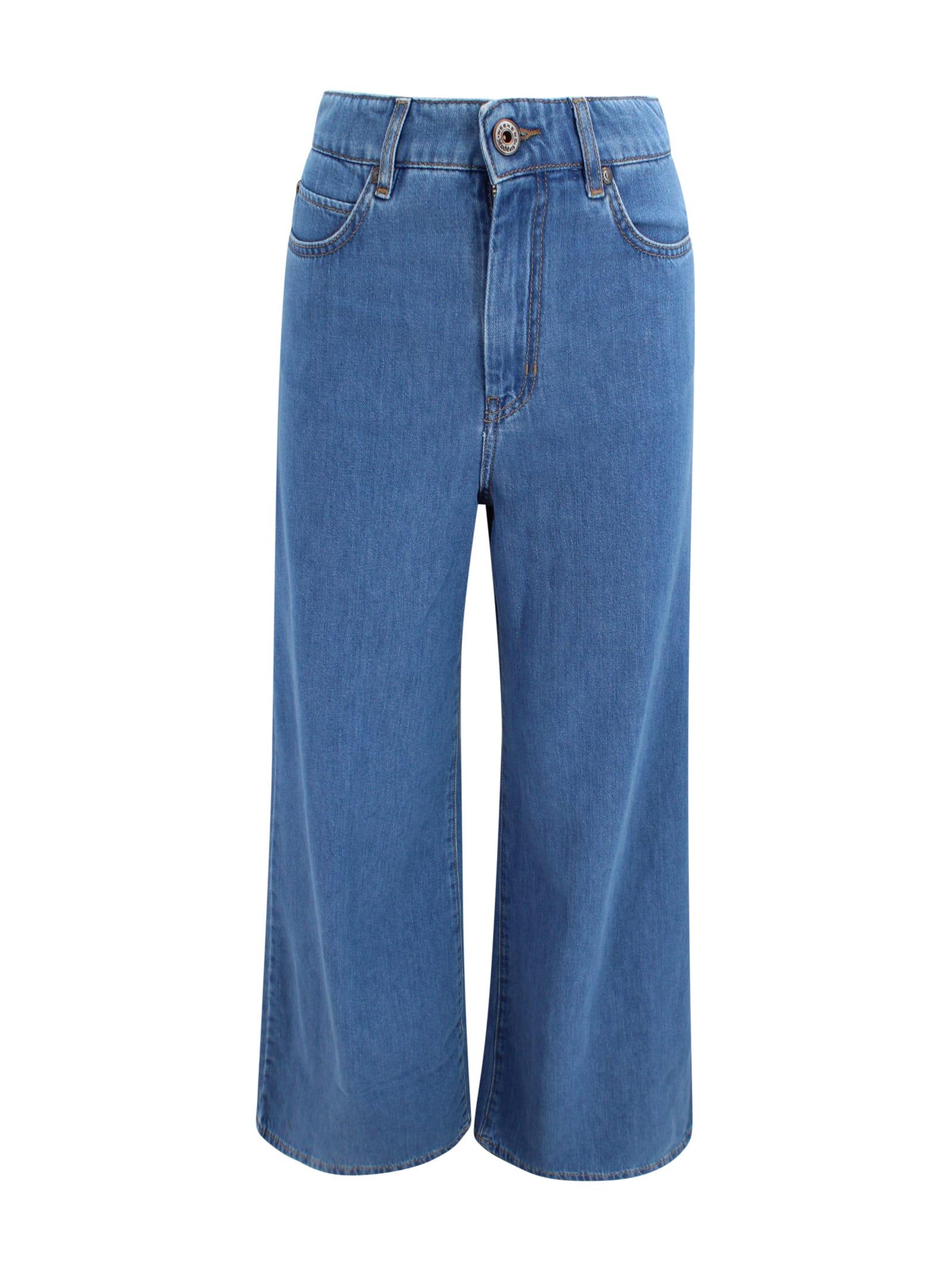 weekend max mara wide-leg five-pocket jeans